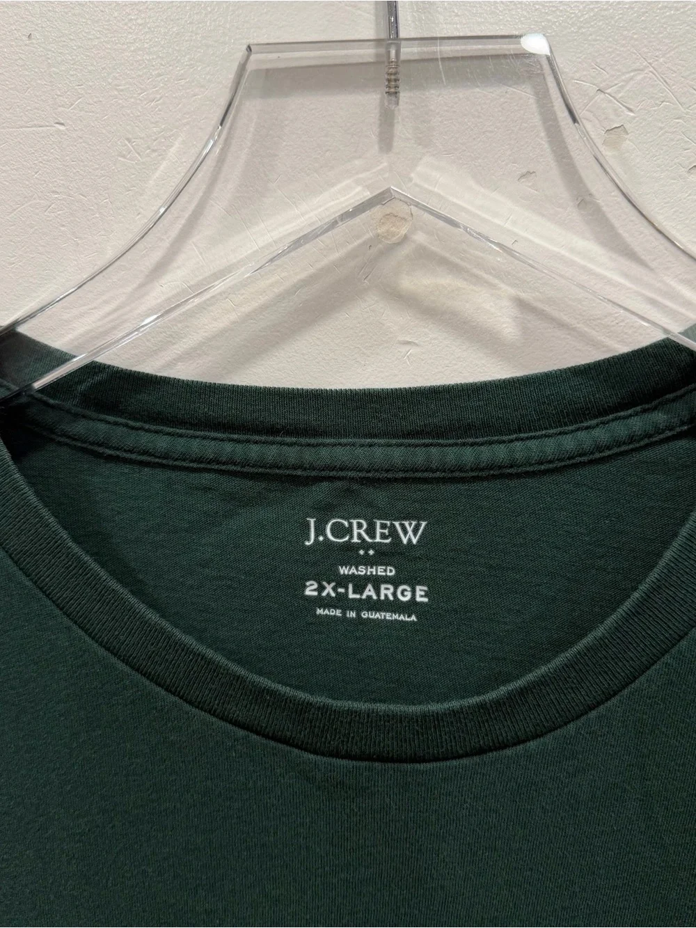 J. Crew Men’s Cotton Washed Jersy Tee Short Sleeve Green 2XL